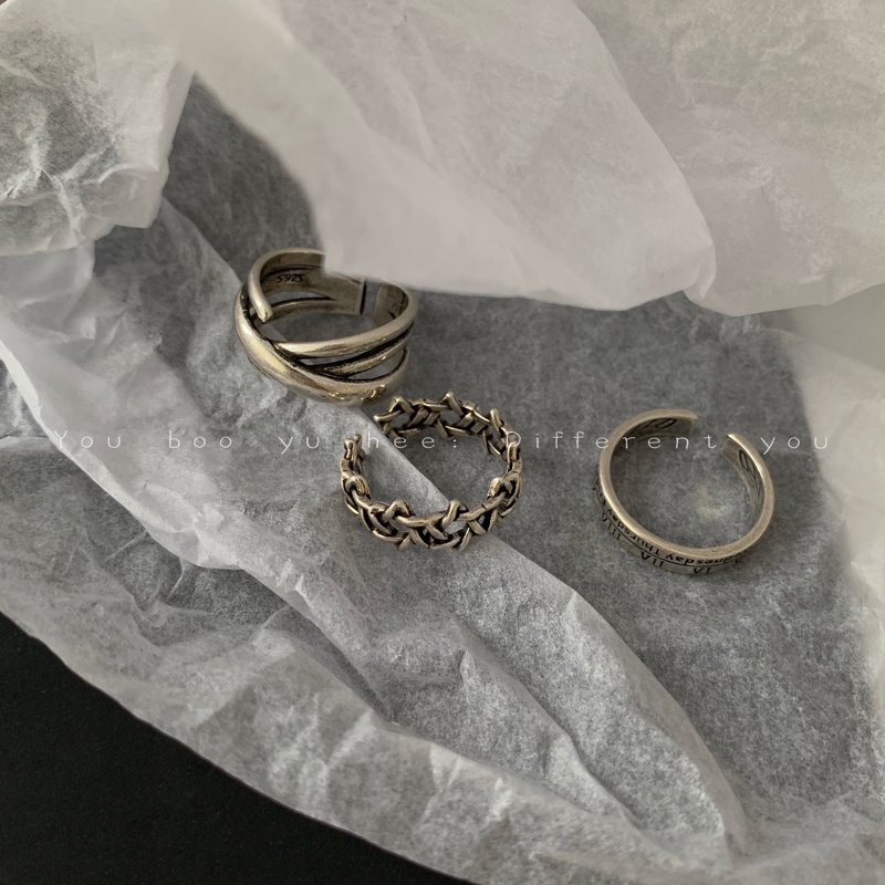 Cincin Gaya Retro Hip Hop Korea Untuk Aksesoris