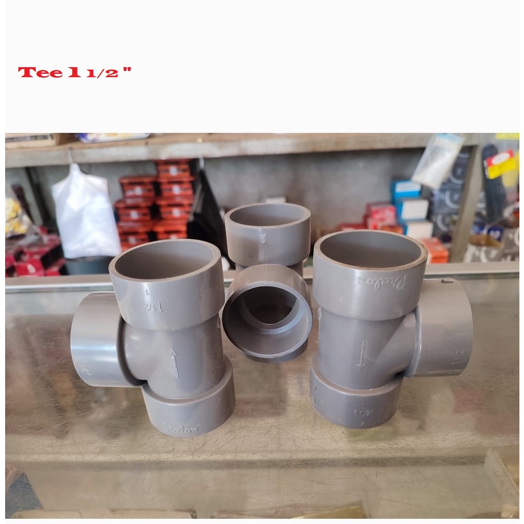 Tee pvc 1,5" - tee pvc 3/4" Tee pvc 1/2" merk Pralon