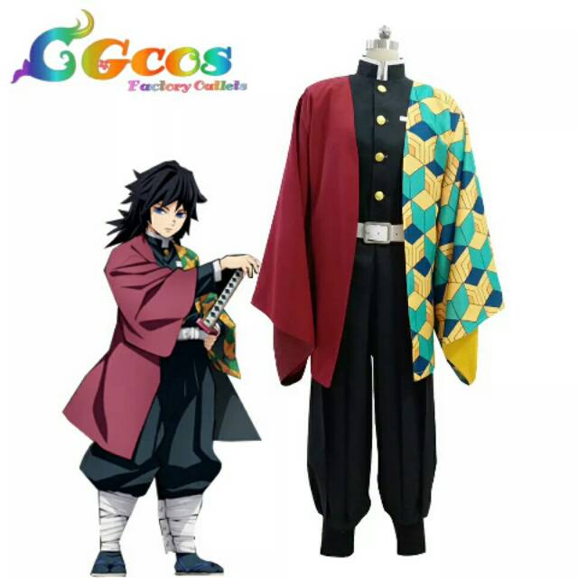 Kimetsu No Yaiba Giyuu Tomioka Costume Cosplay Shopee Indonesia