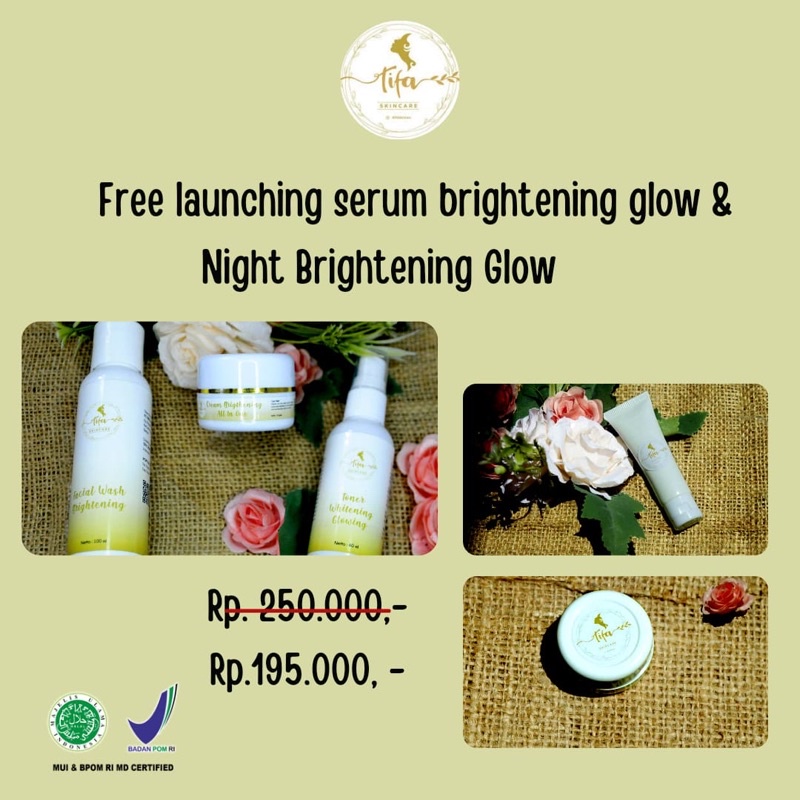 PROMO  Paket Tifa Skincare BPOM, Perawatan Wajah, Pemutih Wajah, Cream, Sabun, Toner, Glowing