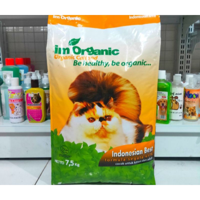 Grab/Gojek IM ORGANIC INDONESIAN BEST 7,5 KG Makanan Kucing Segala Usia