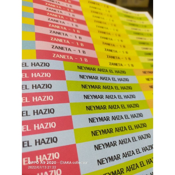 

Sticker pensil / Label nama pensil