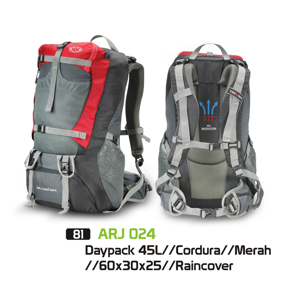 Tas ransel pria 45 liter / tas ransel trekking arj 024