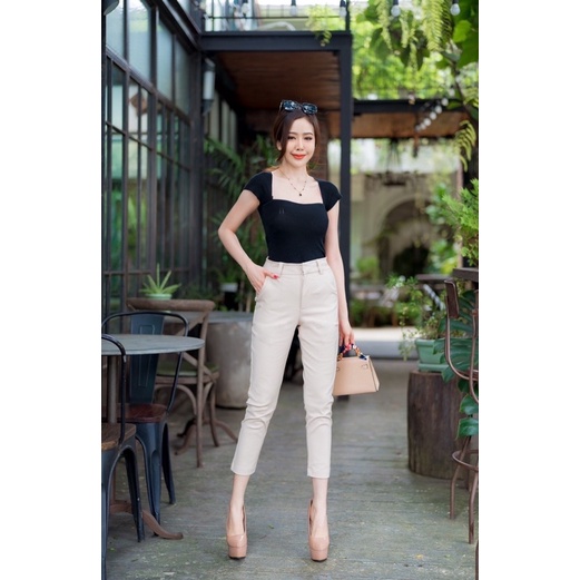CELANA BAHAN TON BEWRY MODEL ZIPPER DEPAN/CELANA PANJANG BANGKOK(CLBRY027)