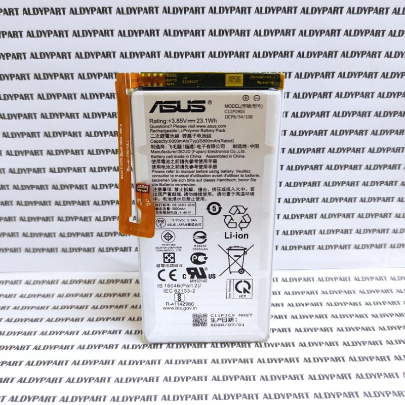 Baterai Battery Batre Asus Rog Phone 3 ROG 3 Rogphone 3 ZS661KS C11P1903 Original