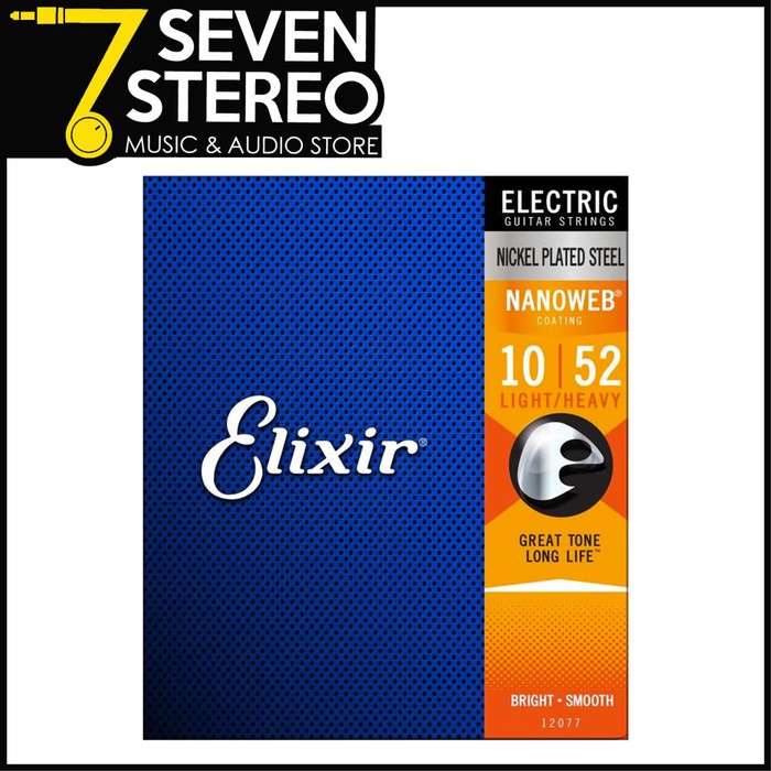 Elixir Strings 12077 Nanoweb Electric Guitar Strings - 010-052