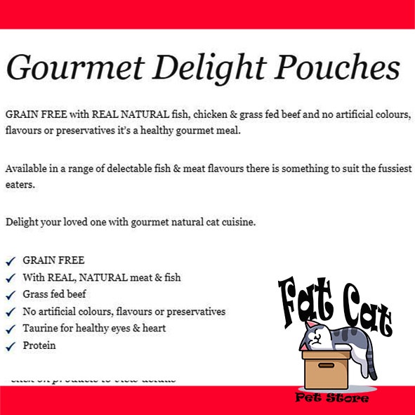 Gourmet Delight Pouch 80gr All Varian Makanan Basah Kucing Sachet