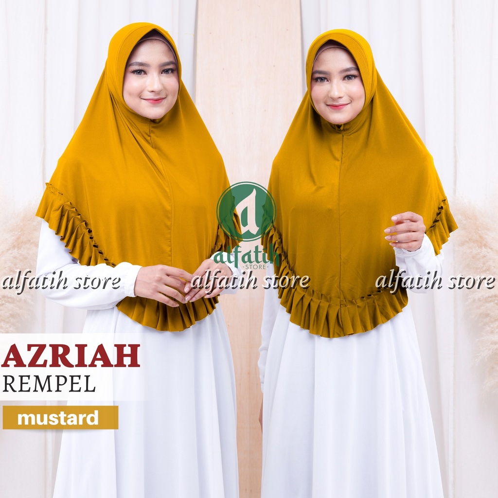 HIJAB DAILY AZRIAH REMPEL JUMBO BERGO REMPEL HIJAB INSTAN JILBAB INSTAN KERUDUNG KHIMAR