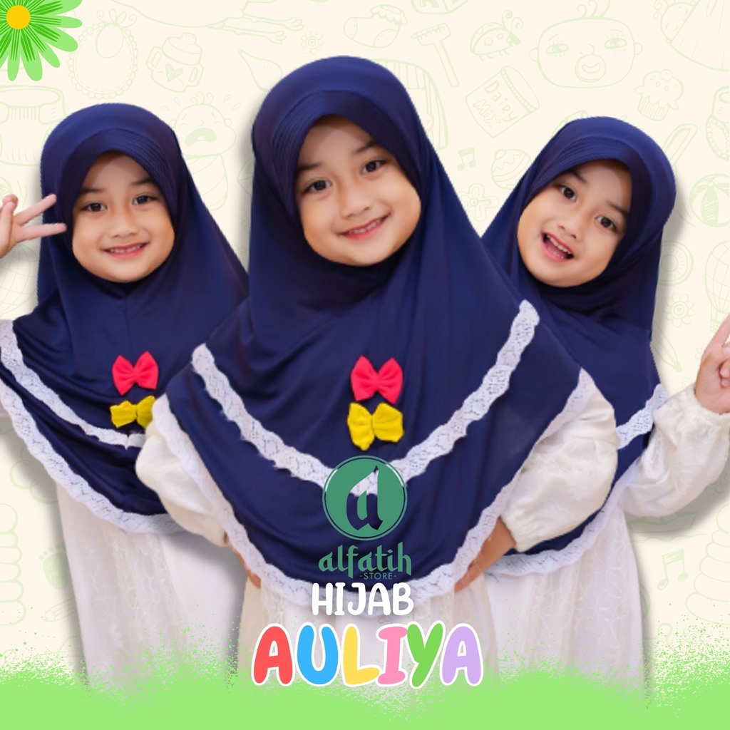 ALFATIH STORE / Jilbab Anak SD Auliya Renda Susun / Jilbab Anak Murah ianah