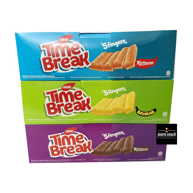 Jual Nabati Time Break 5Fingers Wafer Krim Salut 20x20g Indonesia ...