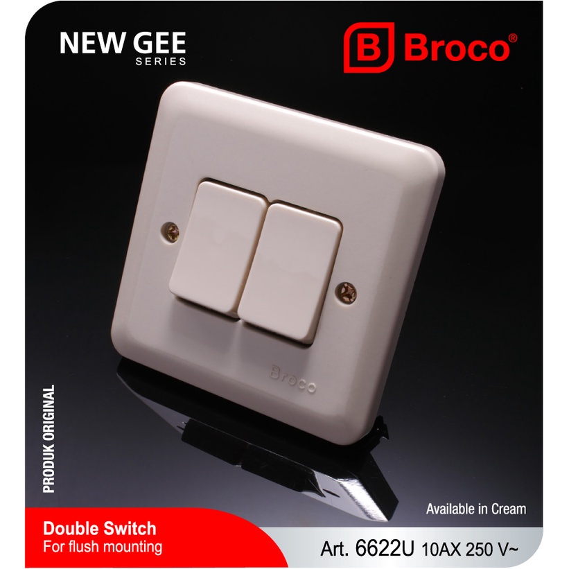 Saklar Seri New Gee BROCO / Saklar New Gee Double Switch