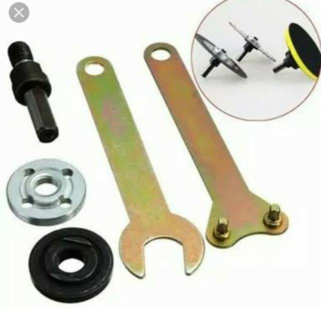 Adaptor Arbor Spindle / Konverter Adaptor Bor Jadi Mesin Gerinda Set Konektor Bor Custom Gerinda