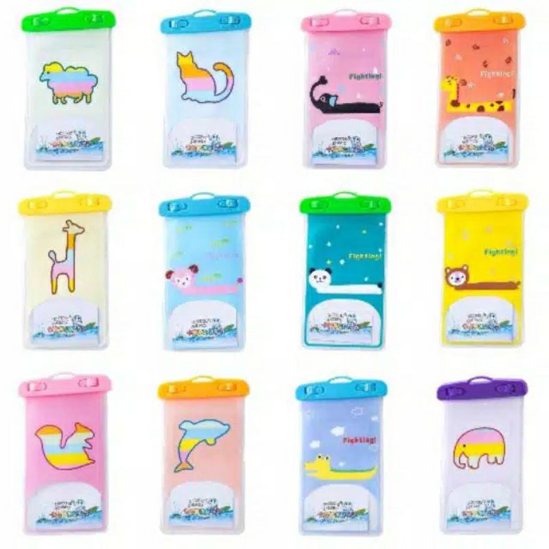 Sarung HP Waterproof motif kartun (cocok buat musim hujan + liburan kepantai / pemandian )