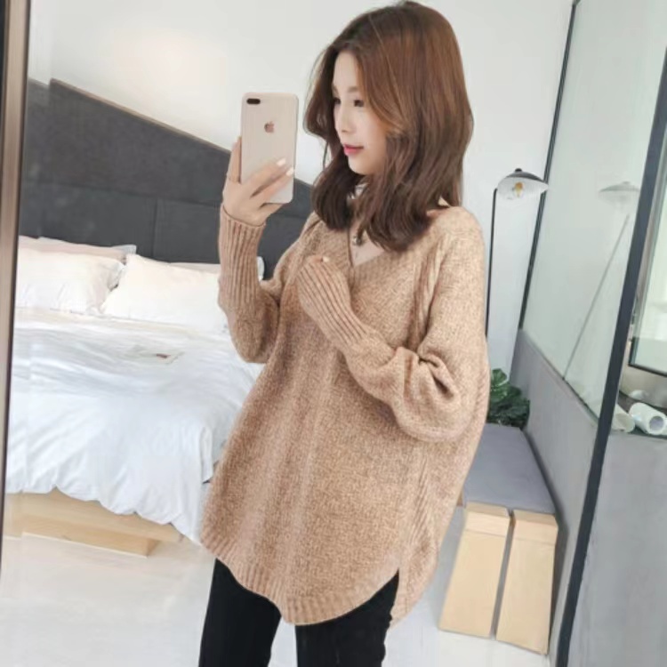 Sweater Rajut Korean Style/Pakaian Musim Dingin Wanita Berat 330 gr