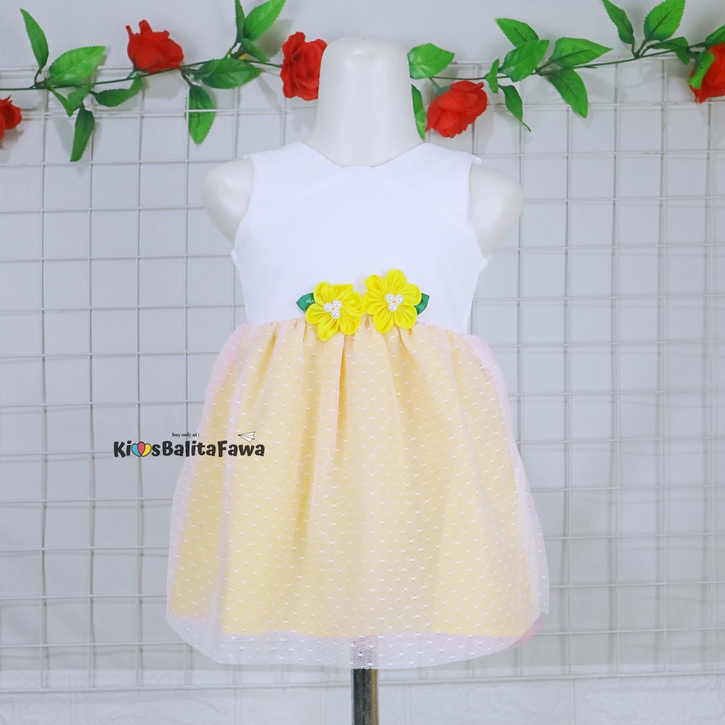 Gaun Suzy 3-18 Bulan PREMIUM - Baby fit Dress Baju anak perempuan BRANDED  Gaun Pesta Brukat