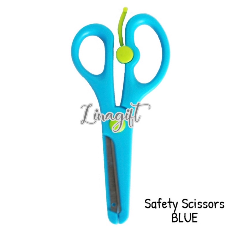 ( Ecer ) PLASTIC SAFETY SCISSOR - STAINLESS STEEL - GUNTING PLASTIK DG PENGAMAN STAINLESS ANAK MULTIGUNA - MEDIUM SIZE MURAH TAJAM TIDAK LANCIP AMAN - DIY PRAKARYA KERAJINAN TANGAN