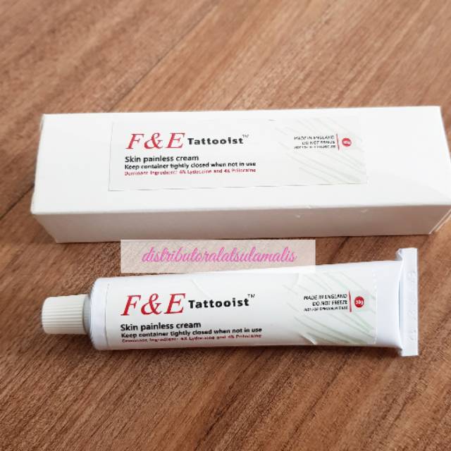 anastesi cream F&amp;E anastesi krim kebas untuk sulam / tattoo