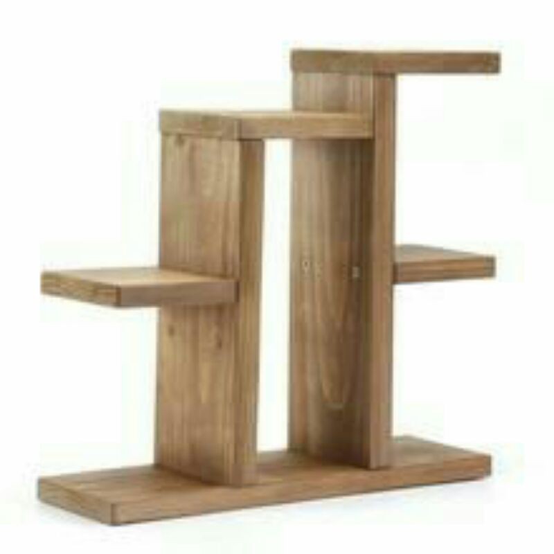 Promo murah  Rak bunga tiga susun dari kayu jati siap pakai