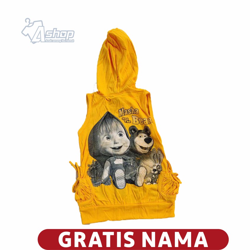 Baju Kaos Masha And The Bear Singlet Topi