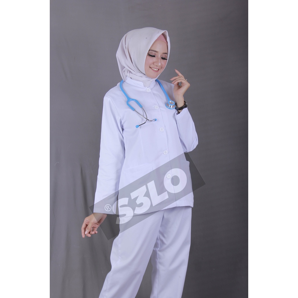 Baju perawat Seragam Perawat Wanita Lengan Panjang Baju Perawat Wanita Lengan pendek Putih