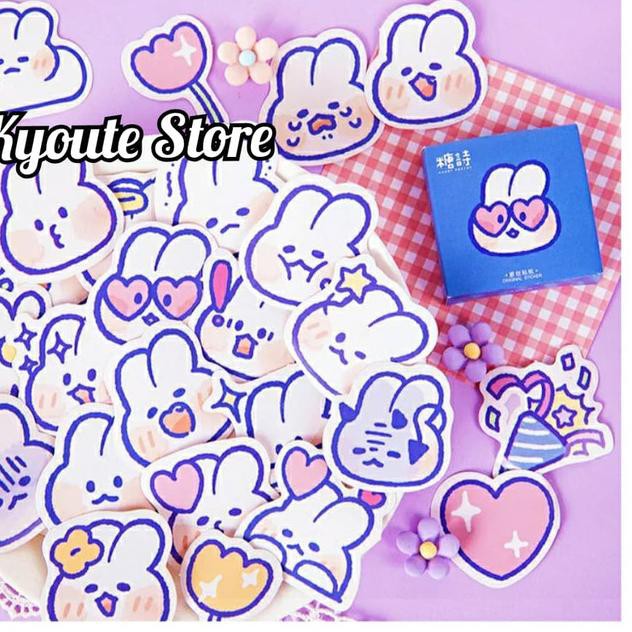 

Ready.>!568QF Sticker Dekorasi Cute Bunny Head Scrapbook DIY Bujo Journal Planner