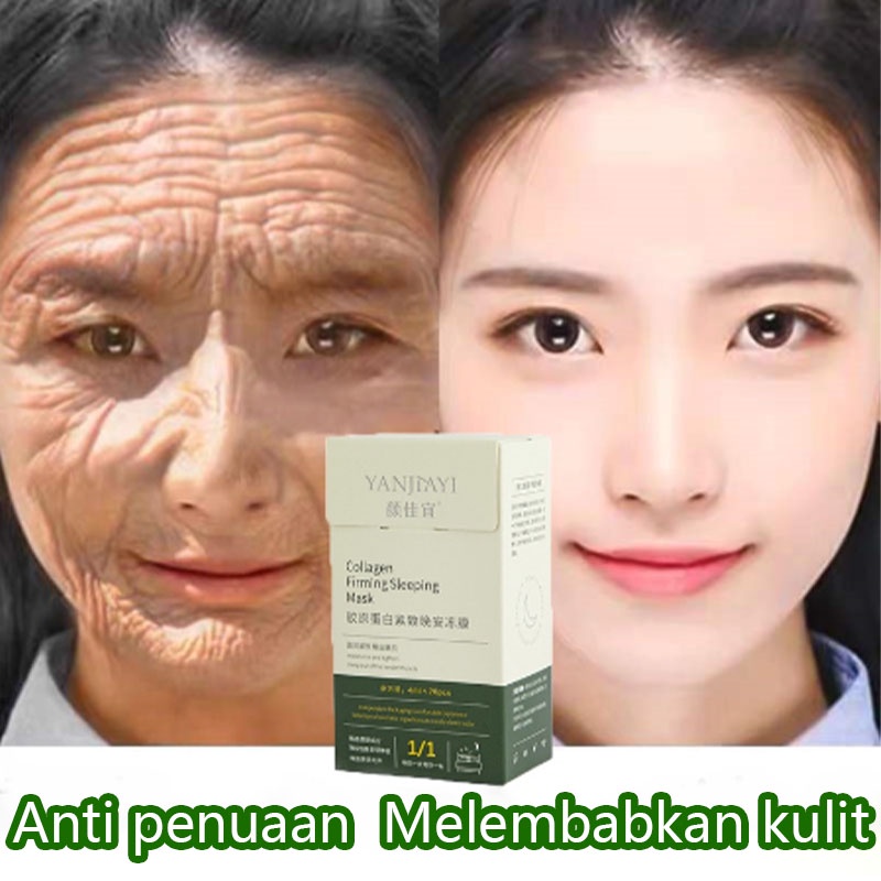 Masker Pemutih Masker Kolagen masker tidur 20 pcs * 1 kotak kecantikan pemutih pelembab tahan lama Mengecilkan pori pori