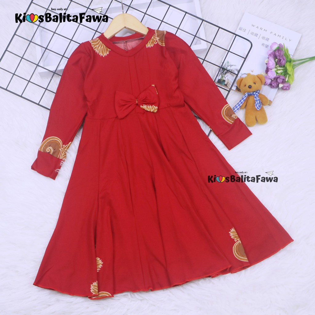 Gamis Pita Uk 2-3 Tahun / Gamis Anak Baju Murah Dress Muslim Ngaji Lengan Panjang Perempuan Cewek