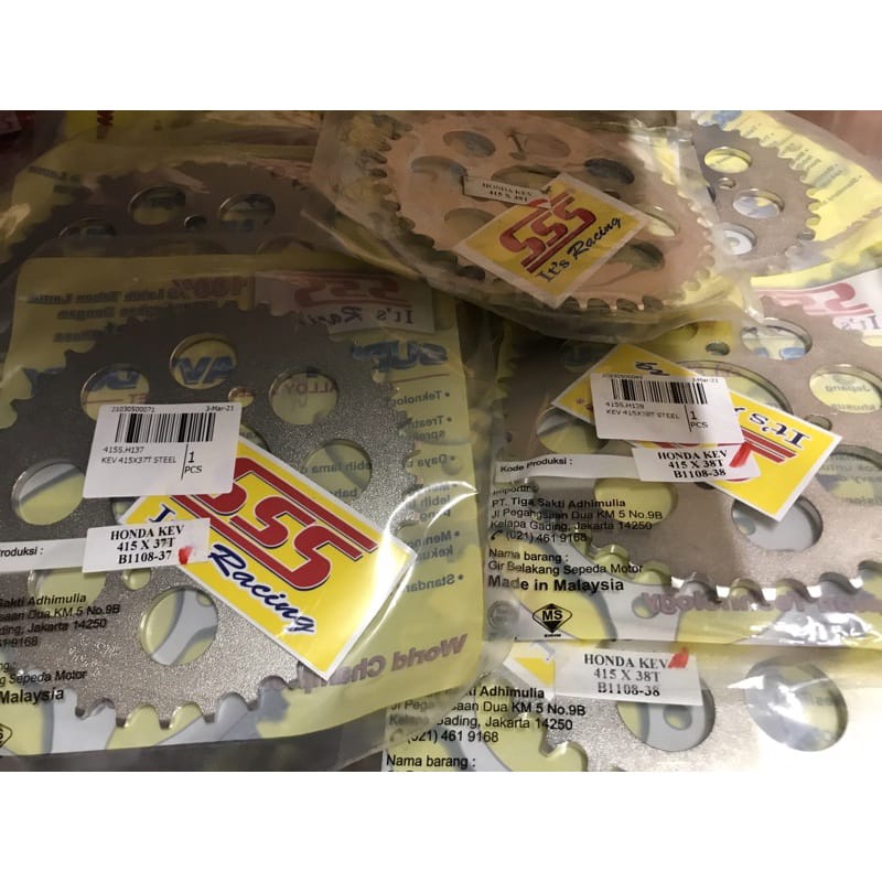 Gear Belakang SSS 415 KEV Supra X Fit Lama Astrea Grand Legenda CS1 34 35 36 37 38 39 40 41