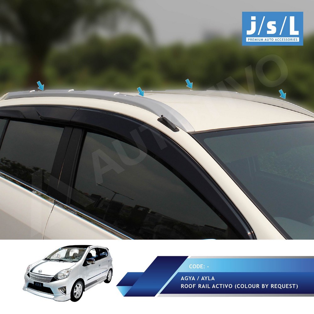Toyota Agya / Ayla Roof Rail Activo (Colour by Request)