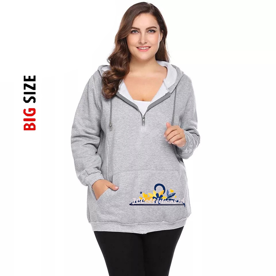 Sweater Jumper Variasi Zipper Wanita Big Size 3XL Ninddy-  JCCollections