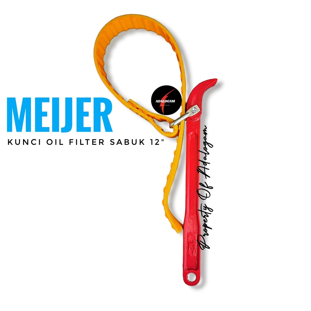 MEIJER Kunci Oli Filter 12&quot; Model Sabuk Pembuka Oil Filter Serba Guna