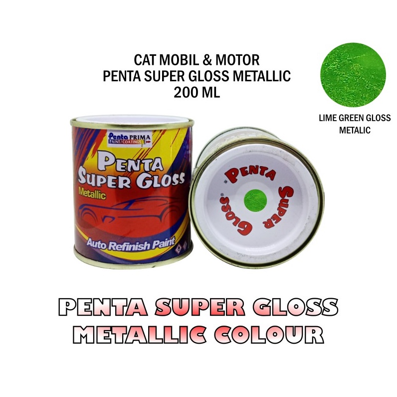 CAT PENTA LIME GREEN SP96065 200 gram - cat penta hijau - cat penta super gloss hijau - cat motor hijau - cat mobil hijau