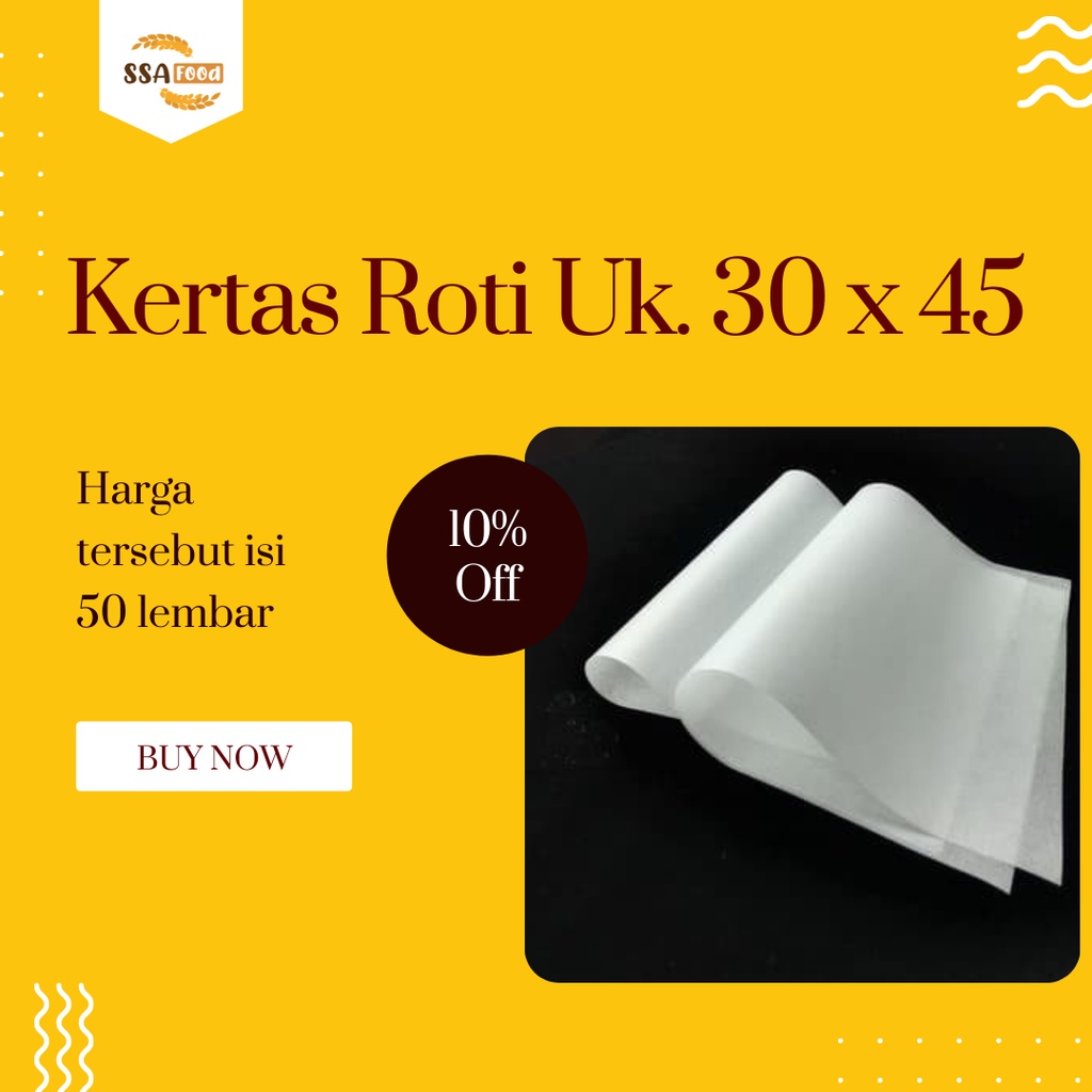 Kertas Roti / Kertas Bakpao / Alas Loyang / Baking Papper