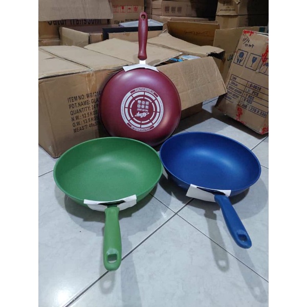 Wajan gagang Marble warna