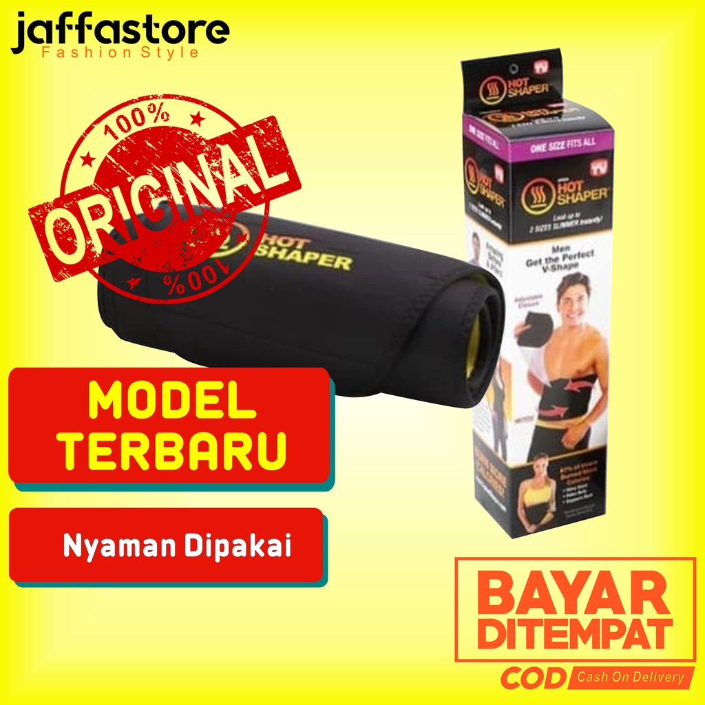 Hot Shapers Slim Waist Unisex Korset Pelangsing Pembakar Lemak Perut Pria Wanita Original