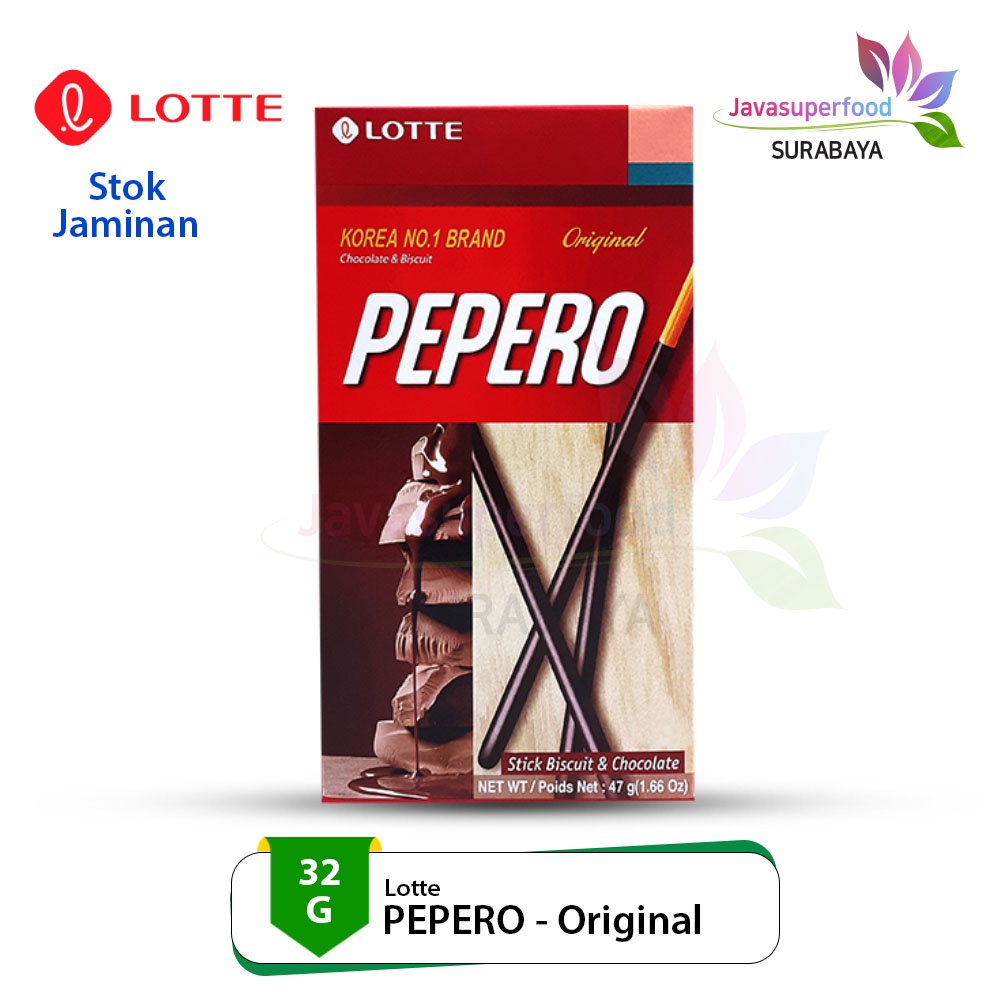 

Lotte Pepero Choco Original 47g/Biskuit Coklat Original Asli Korea