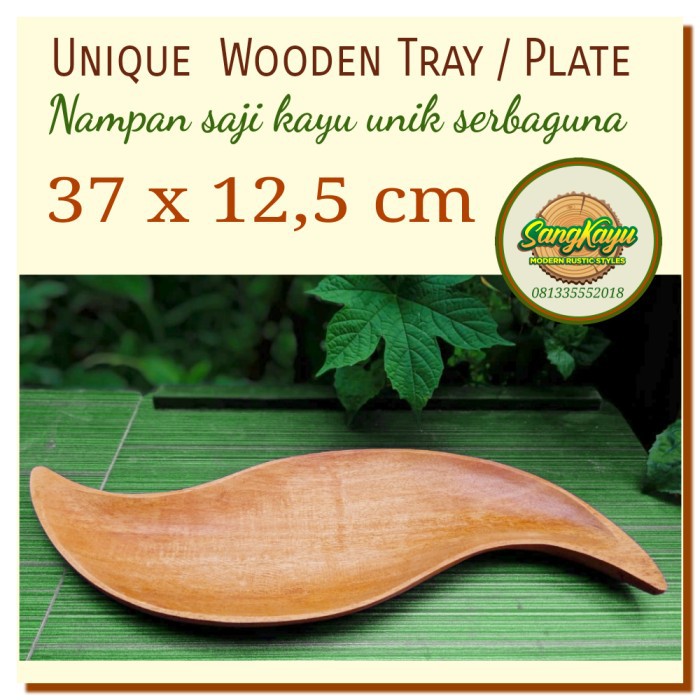 Unique Wooden tray S 37 x 12,5 cm nampan saji kayu unik nampan