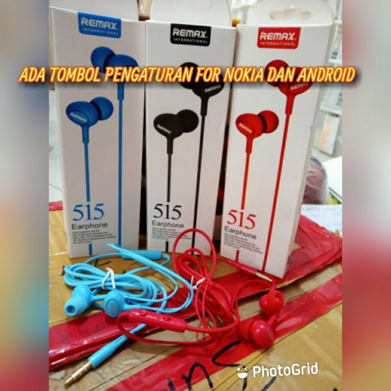 HEADSET REMAX 515 FOR ANDROID DAN NOKIA SEGEL FC