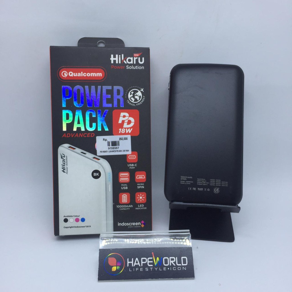 POWER BANK HIKARU PD 18W QUALCOMM