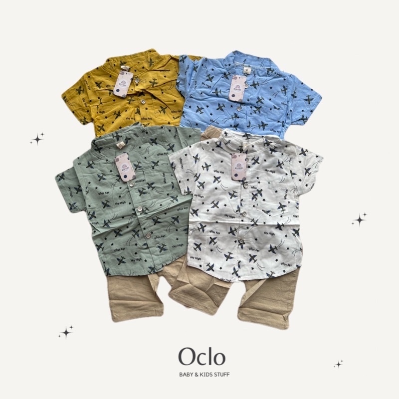 Set Kemeja Anak Motif