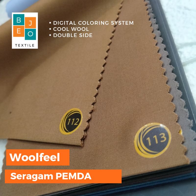 kain seragam Pemda original wool sensation woolfeel maxistyle