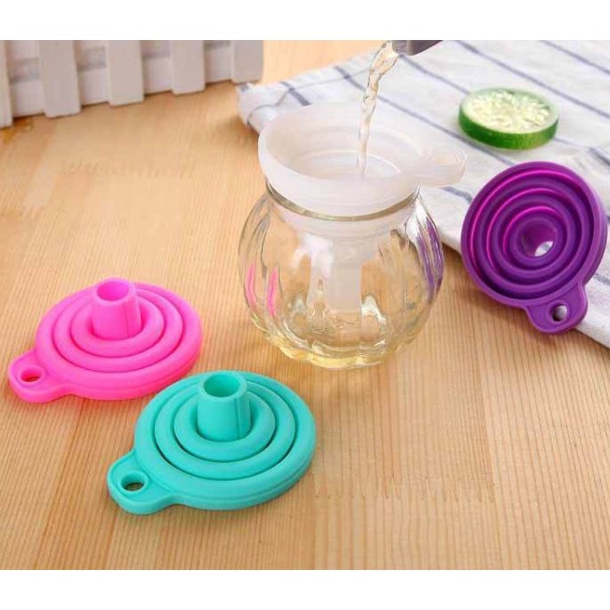 Corong Minyak Air Silicone Lipat Portable high temperature Tahan Panas