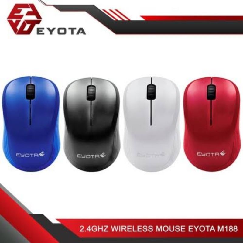 Mouse wireless 2.4Ghz Eyota M188 Mouse wireless murah