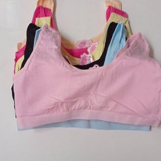 Miniset polos warna warni remaja busa tipis model sport bra bh miniset anak perempuan halus lembut