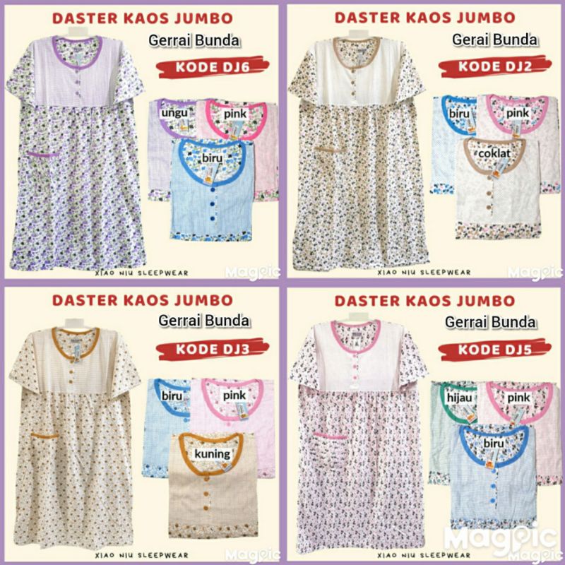 Daster Jumbo Siu-lie Bahan Kaos Premium - Gerrai Bunda
