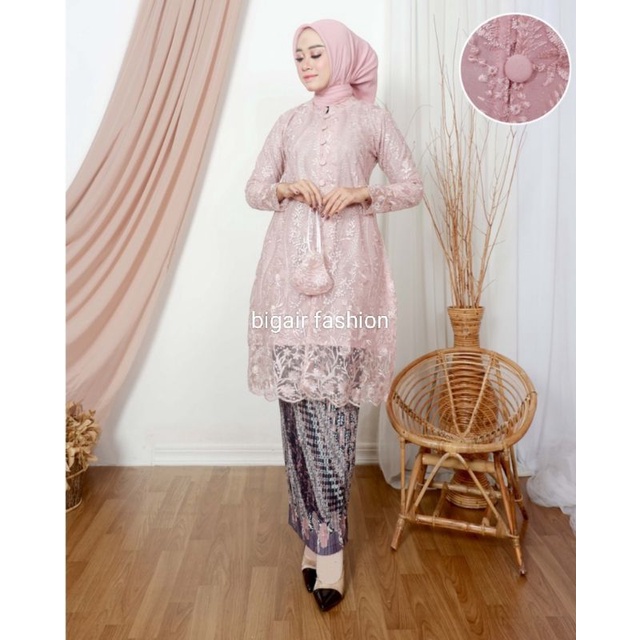 NEWS &gt;Set Kebaya Tunik Tille Kancing Busui / Tunik Brokat / Kebaya Modern / Kebaya tile / Kebaya Favorite / Batik Couple/set kebya pesta set kebaya kondangan set kebaya pesta/tunik busui/tunik modern by BA
