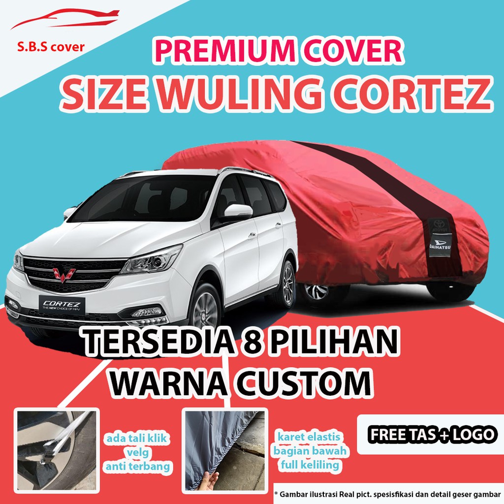 Body Cover Mobil Cortez Sarung Mobil Wuling Cortez Mantel Mobil Cortez Mantol Mobil Cortez anti air