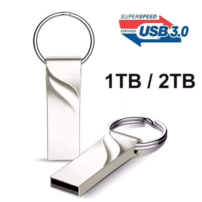 Flashdisk 1TB/2TB USB 3.0 Bahan Metal Anti Air Gantungan Kunci