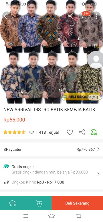 New Arrival Distro Batik Kemeja Batik