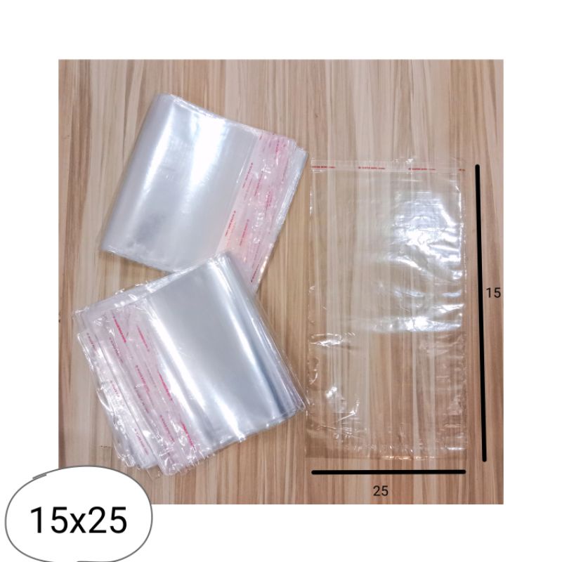 Plastik PP Seal Tebal 0.3 Uk 15x25 Mirip OPP /Plastik Packing Baju